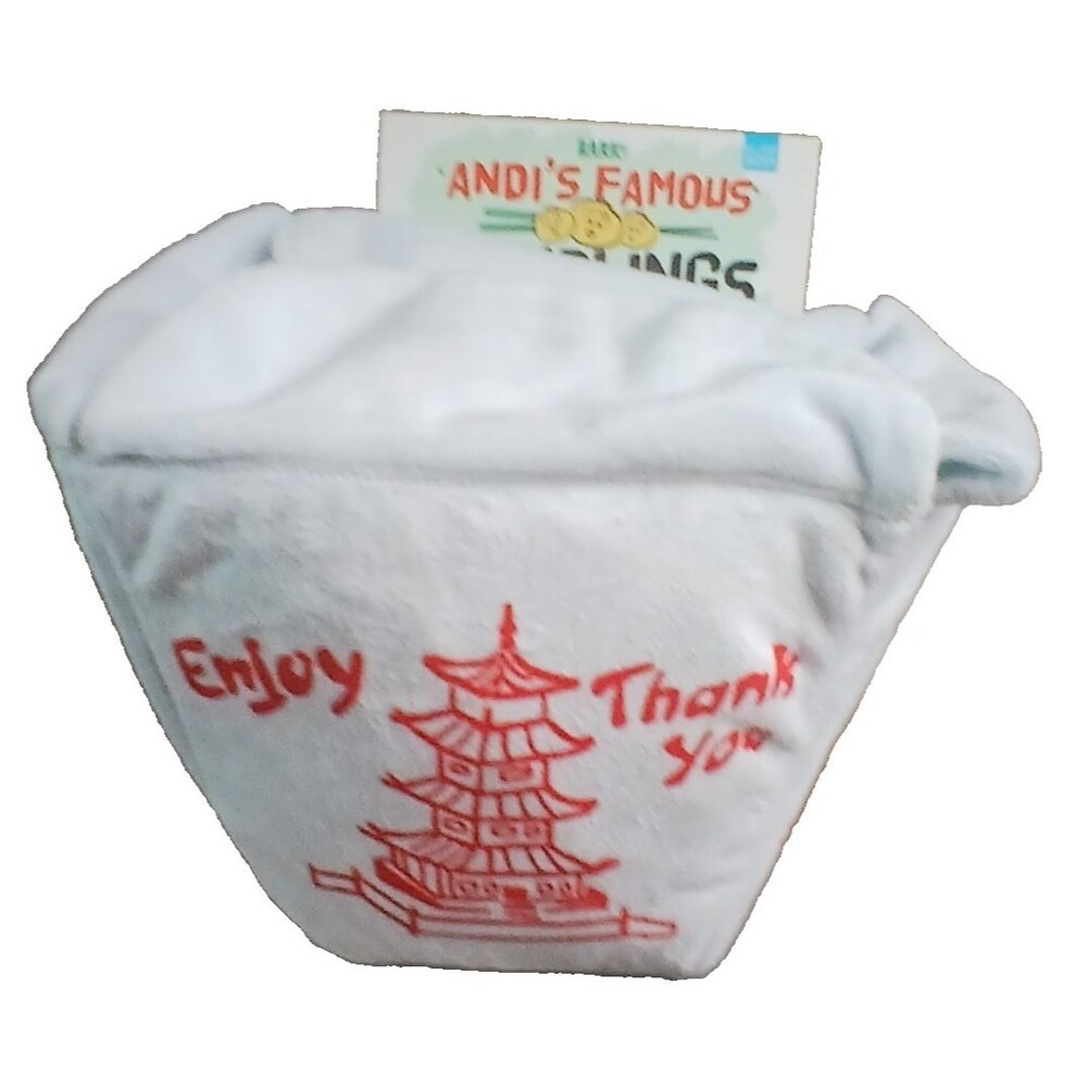 Bark Box Andis Famous Dumplings NEW 6 Squeakers in Crinkle Box Large